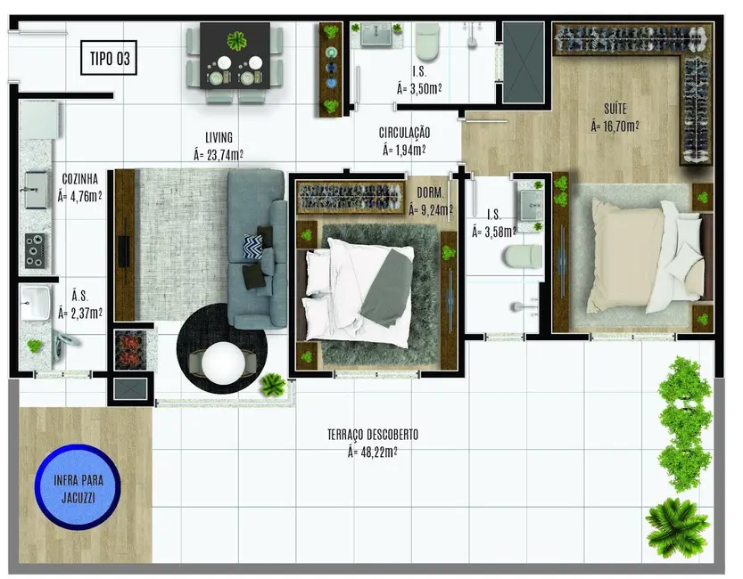 Foto 3 de Apartamento com 2 quartos à venda, 183m2 em Centro, Navegantes - SC