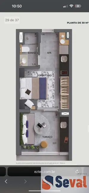 Foto 2 de Apartamento com 1 quarto à venda, 30m2 em Ipiranga, São Paulo - SP