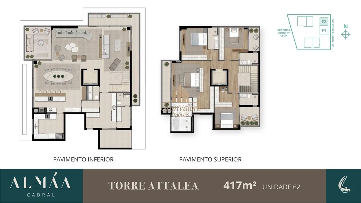 Foto 9 de Cobertura com 4 quartos à venda, 386m2 em Cabral, Curitiba - PR