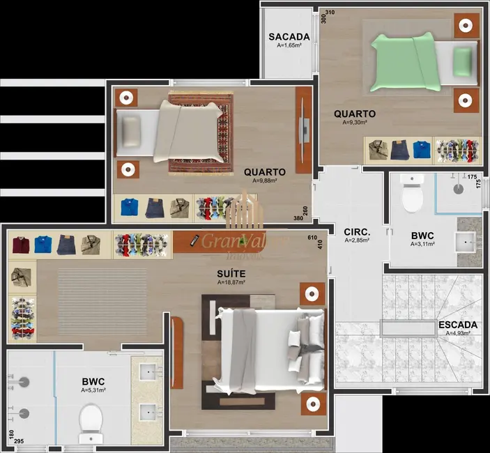 Foto 4 de Sobrado com 4 quartos à venda, 141m2 em Uberaba, Curitiba - PR