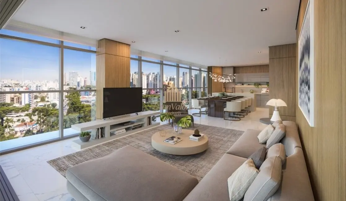 Foto 9 de Apartamento com 3 quartos à venda, 190m2 em Cabral, Curitiba - PR