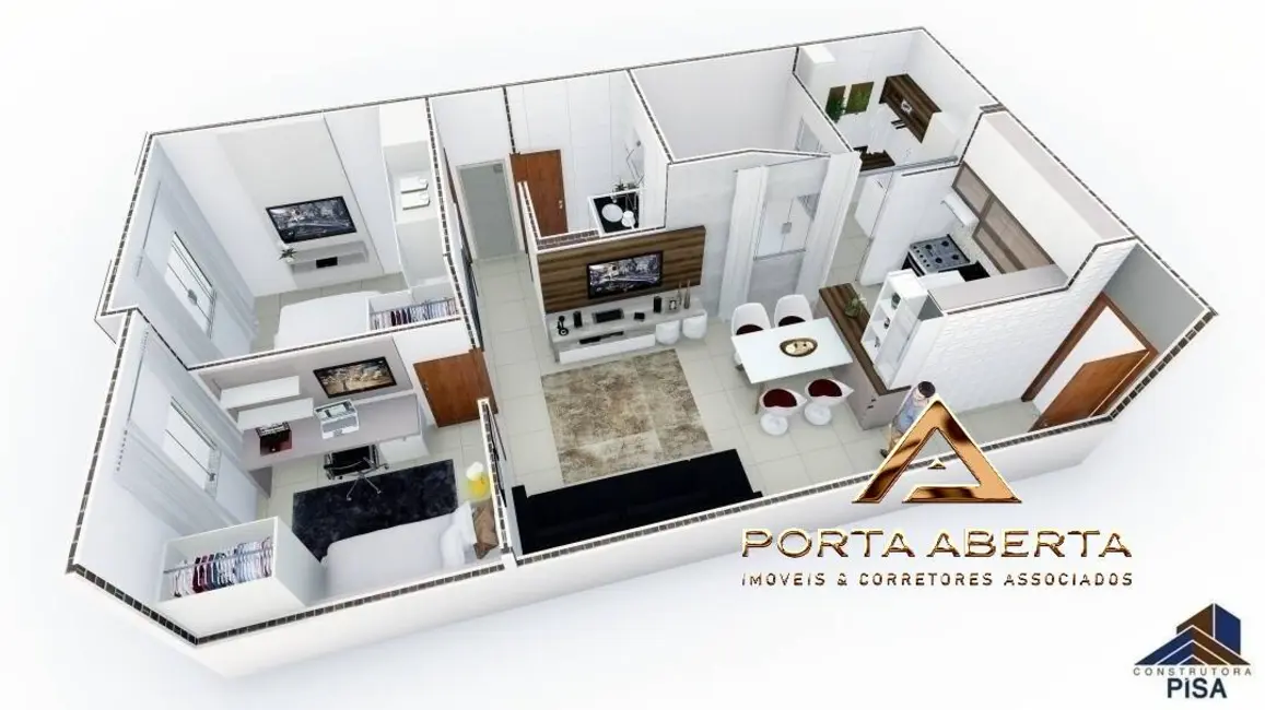 Foto 2 de Apartamento com 2 quartos à venda, 56m2 em Timoteo - MG