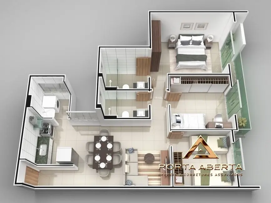 Apartamento com 2 quartos à venda, 56m2 em Timoteo - MG - imagem 3 Foto 3 de Apartamento com 2 quartos à venda, 56m2 em Timoteo - MG