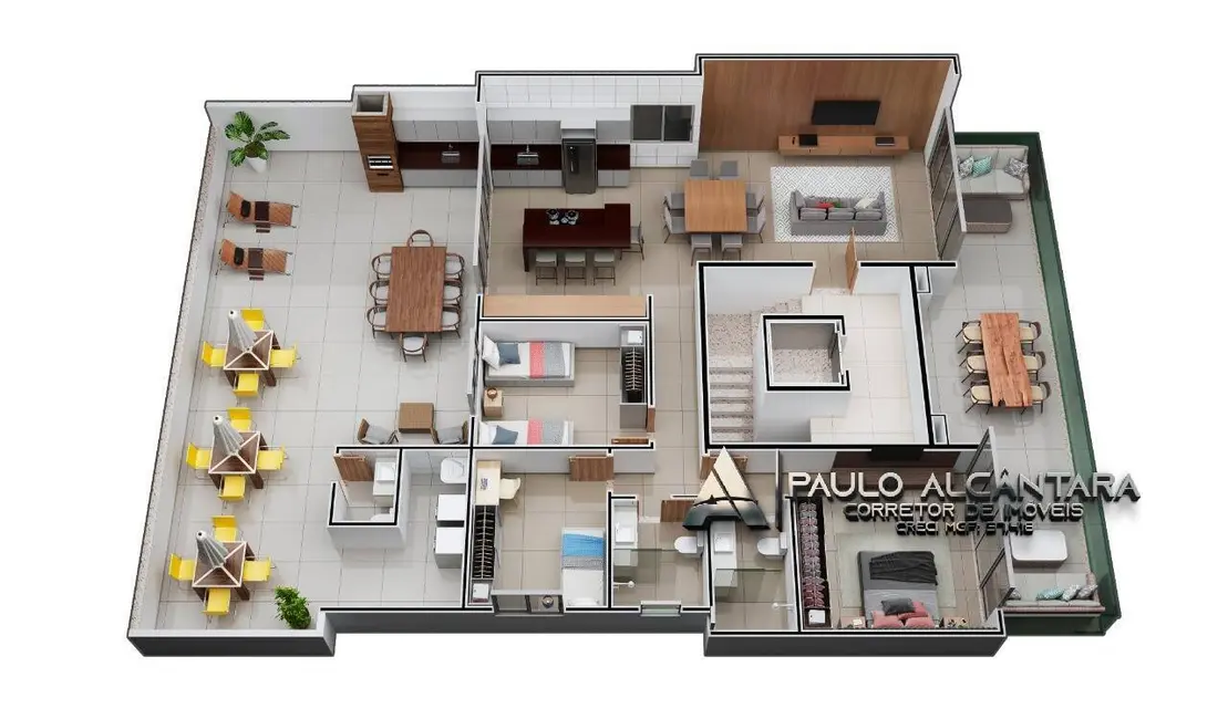 Foto 2 de Apartamento com 3 quartos à venda, 128m2 em Caravelas, Ipatinga - MG