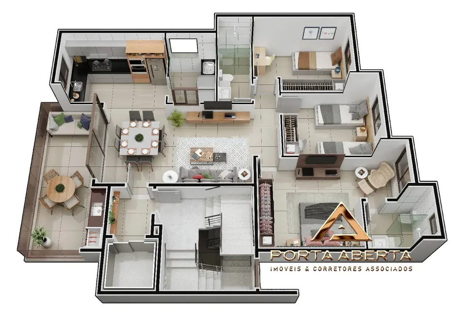 Foto 4 de Apartamento com 3 quartos à venda, 107m2 em Iguaçu, Ipatinga - MG