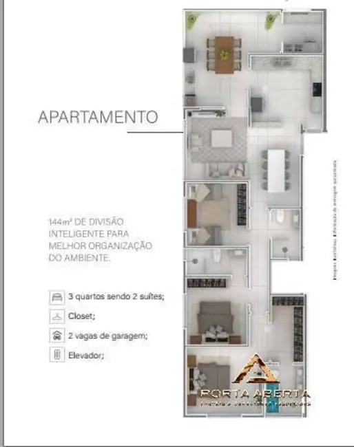 Apartamento com 3 quartos à venda, 144m2 em Timirim, Timoteo - MG - imagem 3 Foto 3 de Apartamento com 3 quartos à venda, 144m2 em Timirim, Timoteo - MG