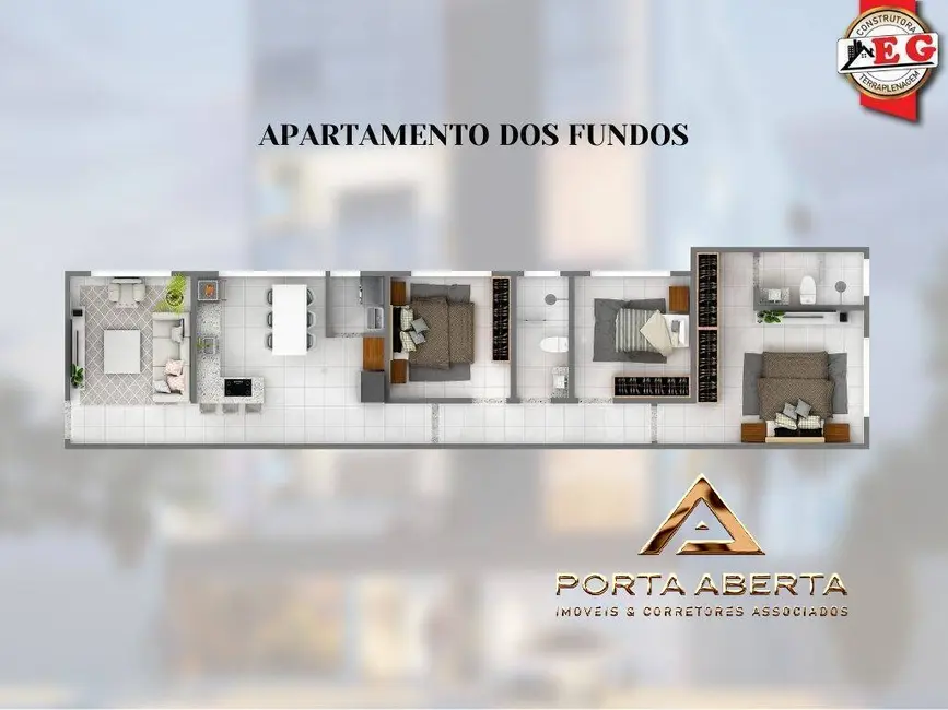 Foto 4 de Apartamento com 3 quartos à venda, 93m2 em Belvedere, Coronel Fabriciano - MG