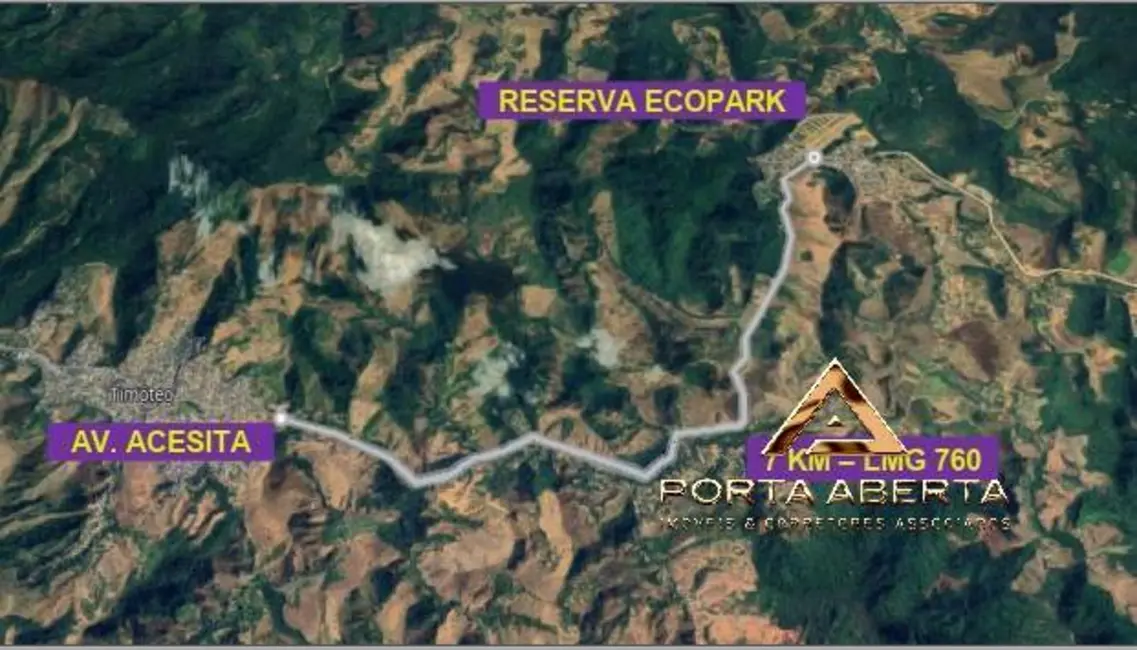 Foto 3 de Terreno / Lote à venda, 250m2 em Marlieria - MG