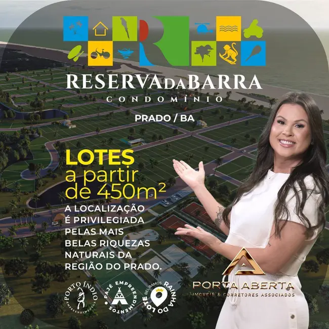 Foto 3 de Lote de Condomínio à venda, 450m2 em Prado - BA