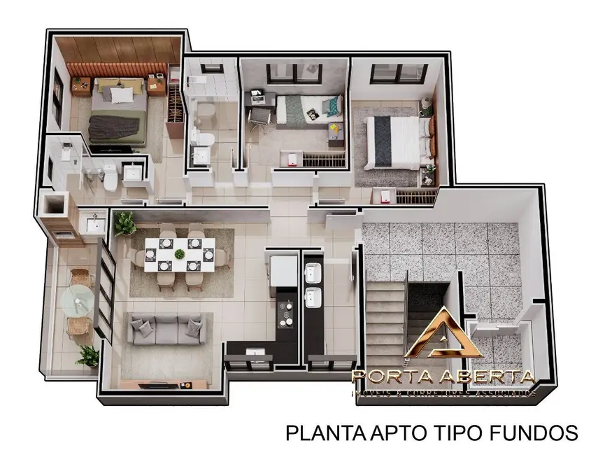Foto 4 de Apartamento com 3 quartos à venda, 80m2 em Bela Vista, Ipatinga - MG