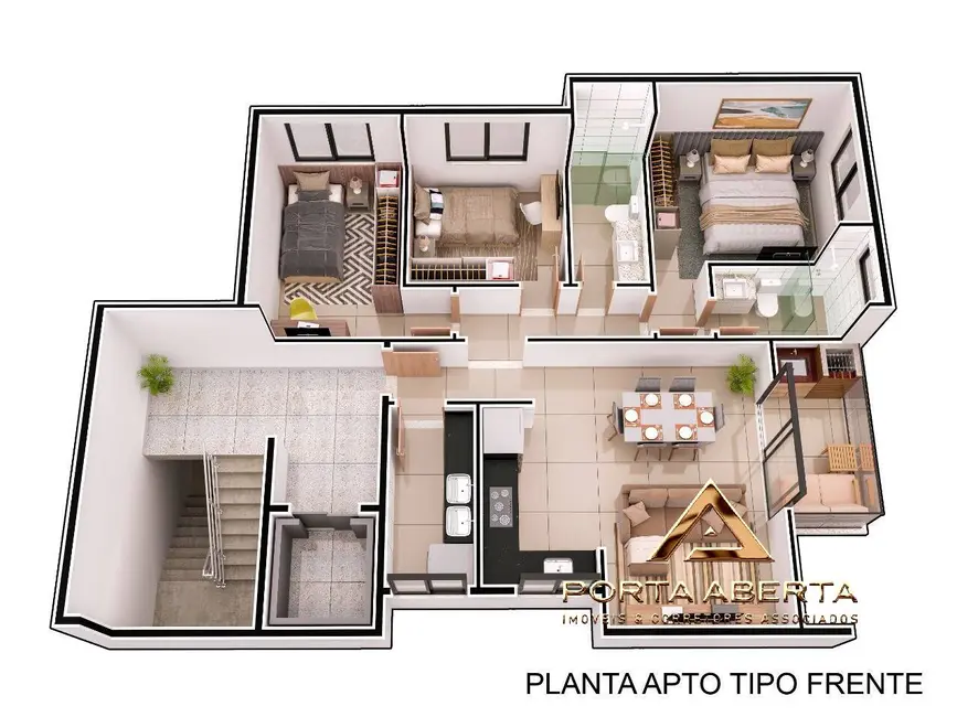 Foto 5 de Apartamento com 3 quartos à venda, 80m2 em Bela Vista, Ipatinga - MG