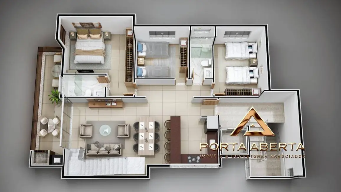 Foto 4 de Apartamento com 3 quartos à venda, 105m2 em Iguaçu, Ipatinga - MG