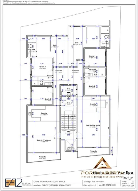 Foto 3 de Apartamento com 3 quartos à venda, 116m2 em Centro, Coronel Fabriciano - MG