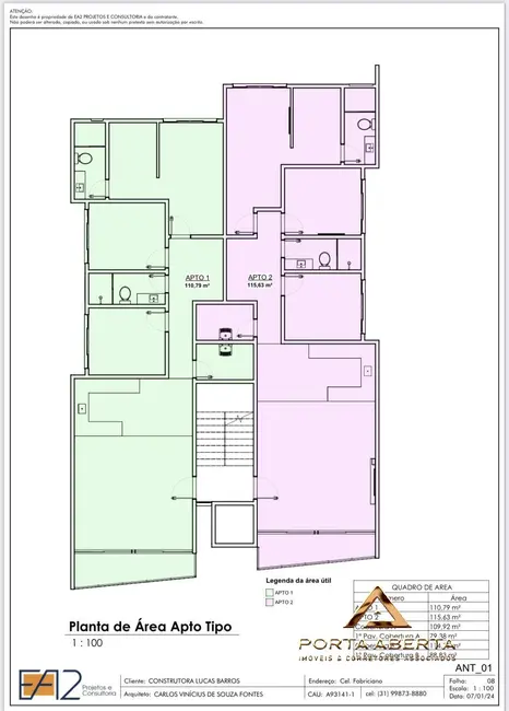 Foto 4 de Apartamento com 3 quartos à venda, 116m2 em Centro, Coronel Fabriciano - MG