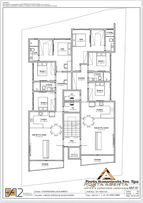 Foto 2 de Apartamento com 3 quartos à venda, 116m2 em Centro, Coronel Fabriciano - MG