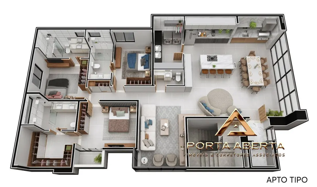 Foto 6 de Apartamento com 3 quartos à venda, 167m2 em Iguaçu, Ipatinga - MG