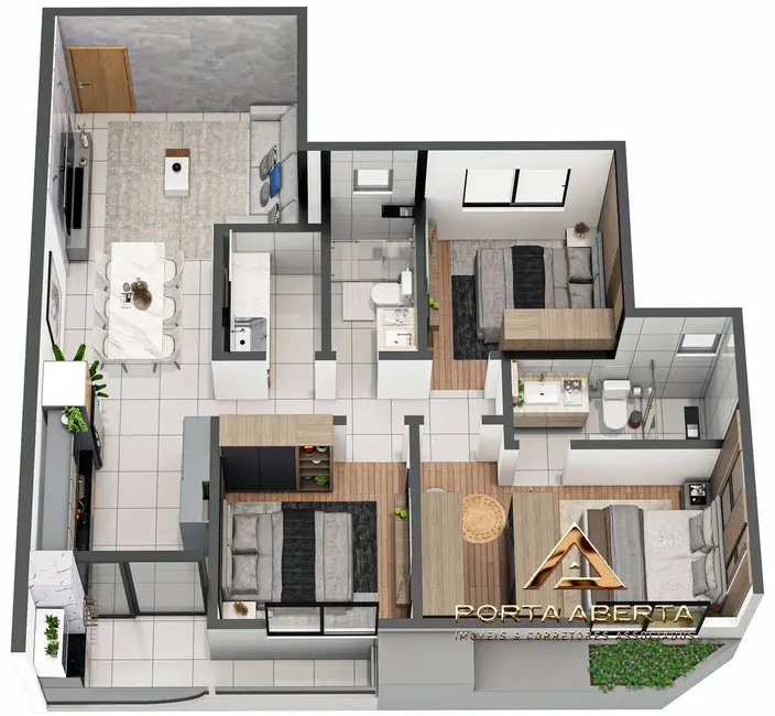 Foto 4 de Apartamento com 3 quartos à venda, 81m2 em Belvedere, Coronel Fabriciano - MG