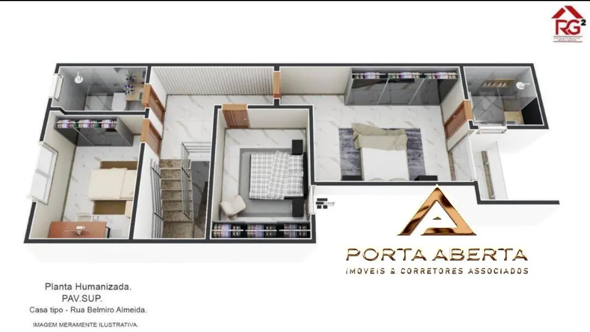 Foto 2 de Casa com 3 quartos à venda, 135m2 em Ideal, Ipatinga - MG