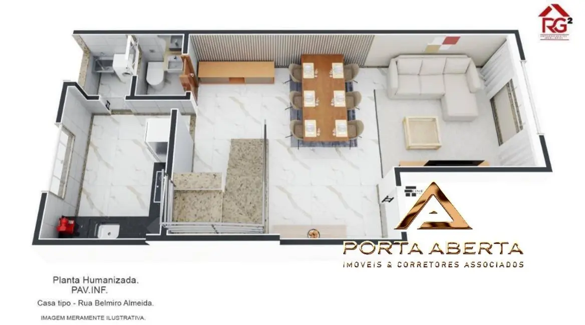 Foto 3 de Casa com 3 quartos à venda, 135m2 em Ideal, Ipatinga - MG