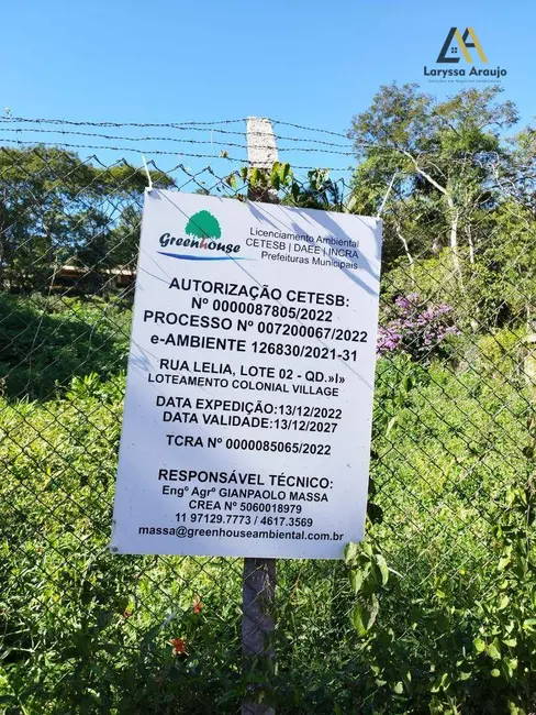 Foto 5 de Terreno / Lote à venda, 1290m2 em Colonial Village (Caucaia do Alto), Cotia - SP