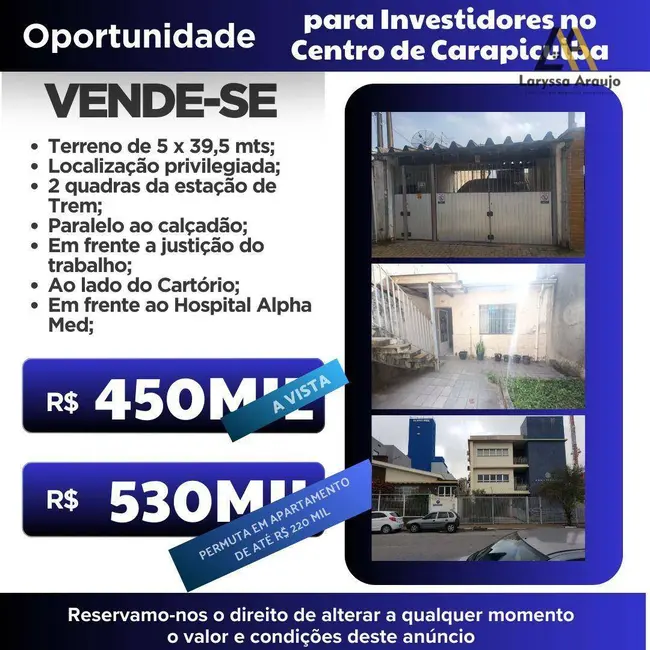 Terreno / Lote à venda, 197m2 em Centro, Carapicuiba - SP - imagem 6 Foto 6 de Terreno / Lote à venda, 197m2 em Centro, Carapicuiba - SP