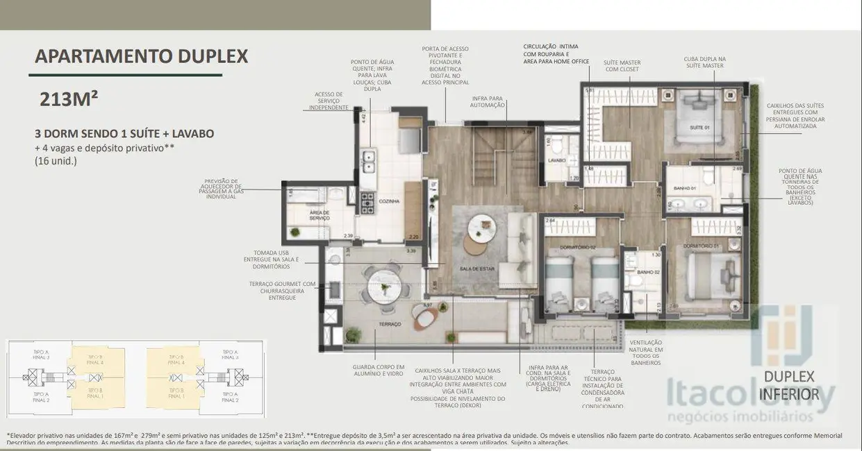 Foto 3 de Apartamento com 3 quartos à venda, 213m2 em Tamboré, Barueri - SP