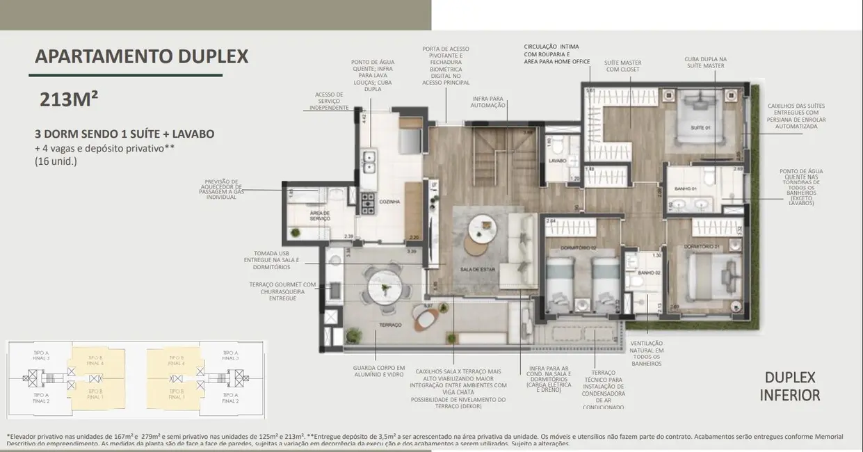 Foto 3 de Apartamento com 3 quartos à venda, 213m2 em Tamboré, Barueri - SP