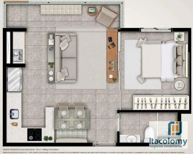 Apartamento com 1 quarto à venda, 40m2 em Barueri - SP - imagem 1 Foto 1 de Apartamento com 1 quarto à venda, 40m2 em Barueri - SP