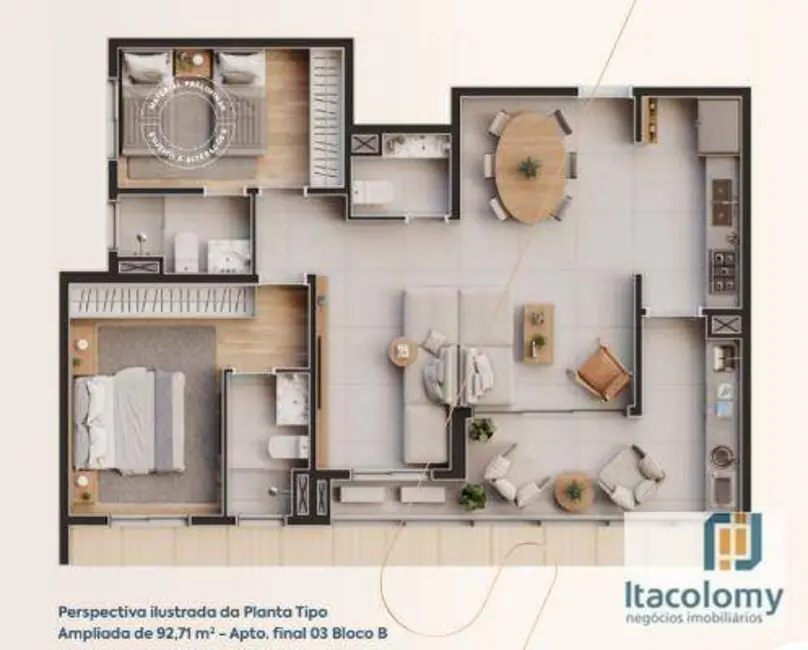 Foto 2 de Apartamento com 2 quartos à venda, 90m2 em Barueri - SP
