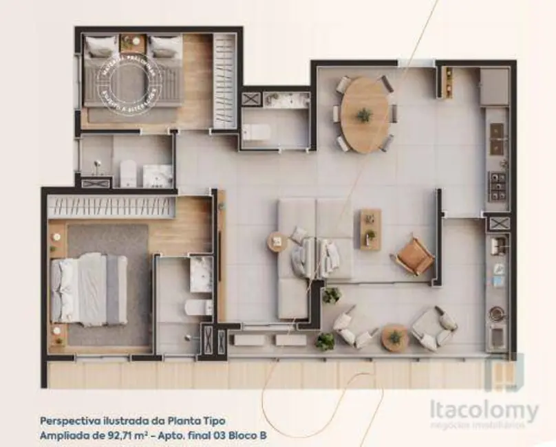 Foto 2 de Apartamento com 2 quartos à venda, 90m2 em Barueri - SP