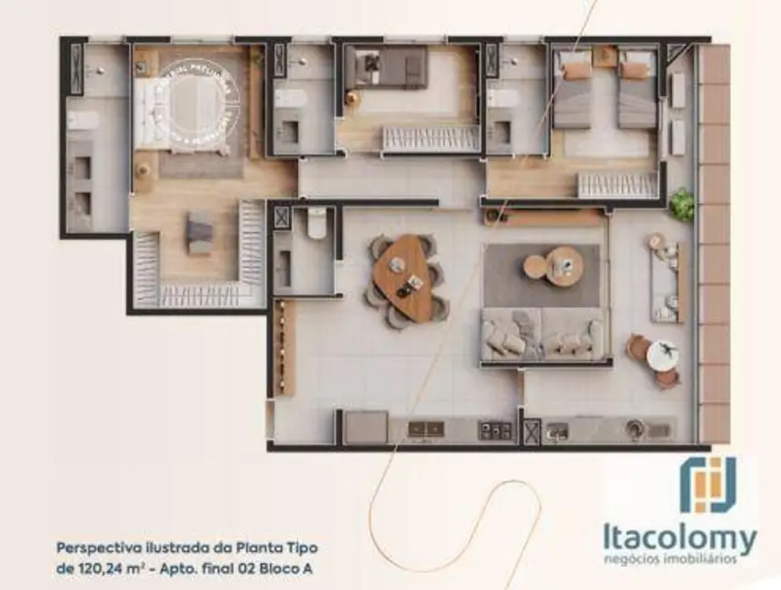 Apartamento com 3 quartos à venda, 120m2 em Barueri - SP - imagem 4 Foto 4 de Apartamento com 3 quartos à venda, 120m2 em Barueri - SP