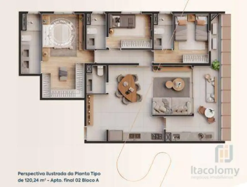 Foto 4 de Apartamento com 3 quartos à venda, 120m2 em Barueri - SP