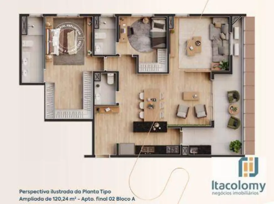 Apartamento com 3 quartos à venda, 120m2 em Barueri - SP - imagem 5 Foto 5 de Apartamento com 3 quartos à venda, 120m2 em Barueri - SP