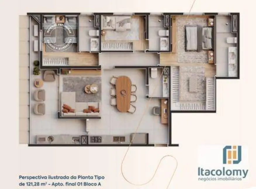 Apartamento com 3 quartos à venda, 120m2 em Barueri - SP - imagem 2 Foto 2 de Apartamento com 3 quartos à venda, 120m2 em Barueri - SP