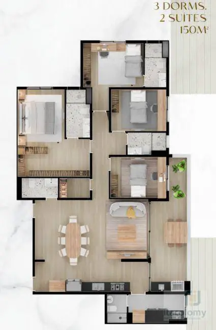 Foto 7 de Apartamento com 3 quartos à venda, 125m2 em Tamboré, Barueri - SP