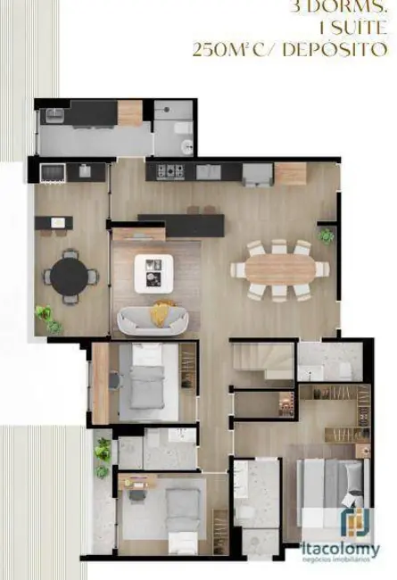 Apartamento com 3 quartos à venda, 125m2 em Tamboré, Barueri - SP - imagem 6 Foto 6 de Apartamento com 3 quartos à venda, 125m2 em Tamboré, Barueri - SP