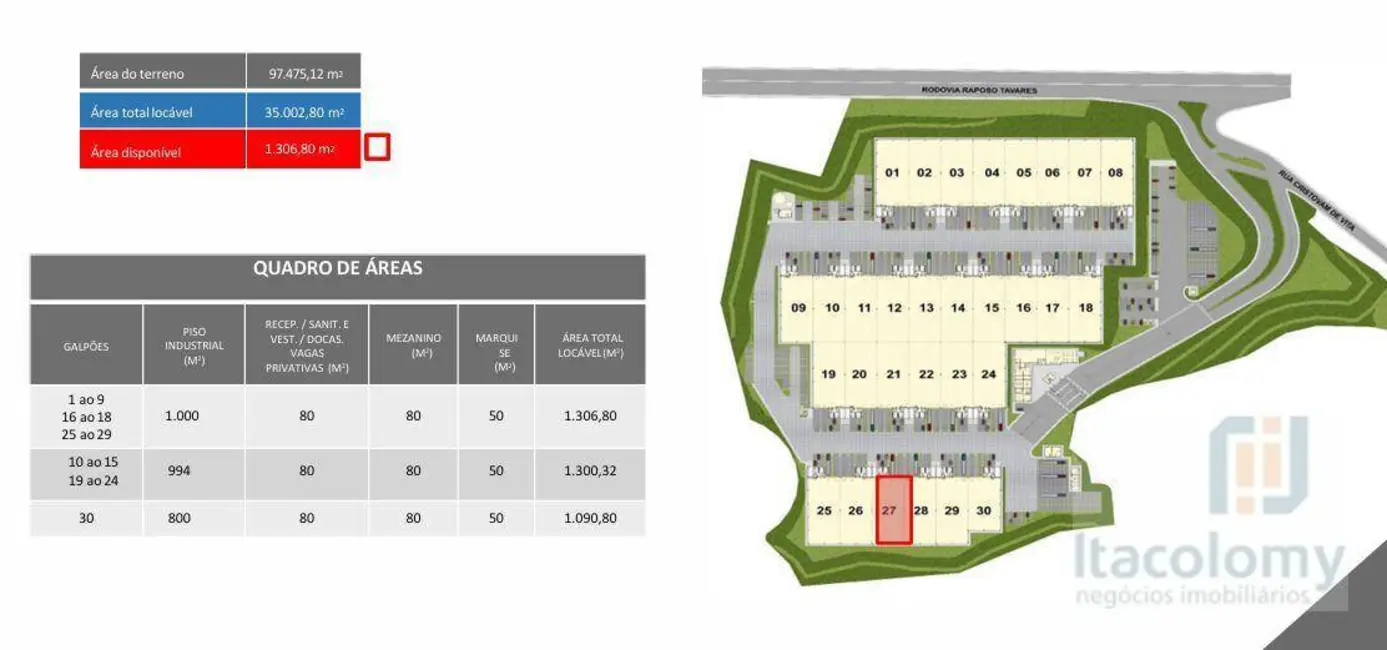 Foto 2 de Armazém / Galpão para alugar, 1306m2 em Jardim do Rio Cotia, Cotia - SP