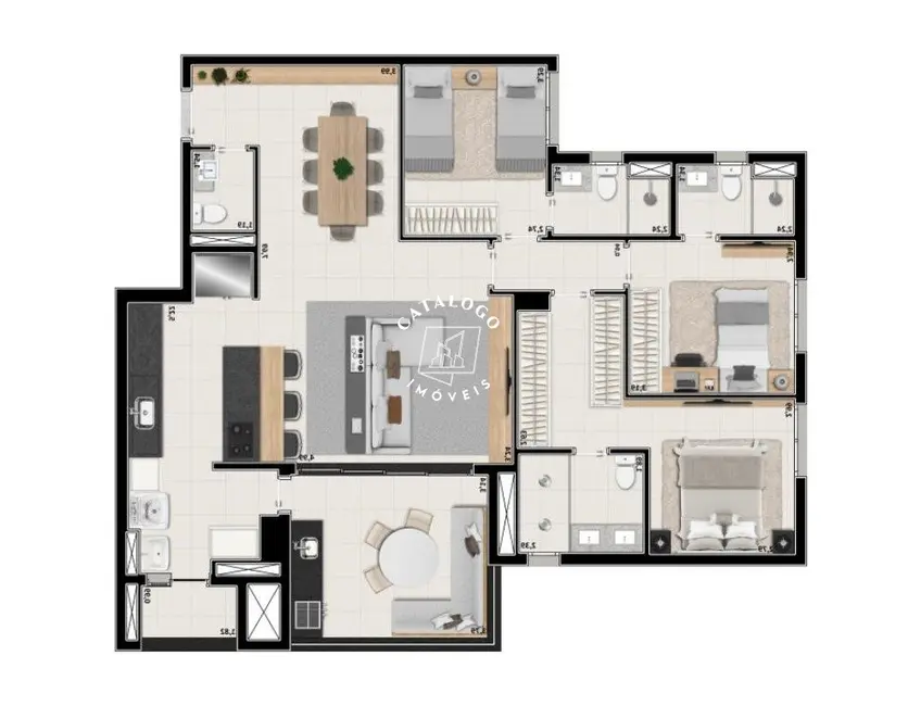 Foto 6 de Apartamento com 3 quartos à venda, 126m2 em Ribeirao Preto - SP