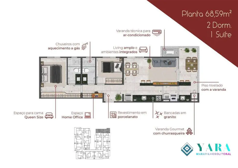 Foto 9 de Apartamento com 2 quartos à venda, 76m2 em Ubatuba - SP