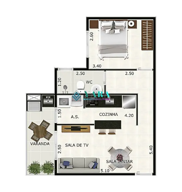 Foto 9 de Apartamento com 2 quartos à venda, 57m2 em Ubatuba - SP