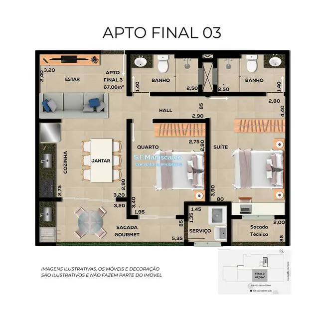 Foto 5 de Apartamento com 2 quartos à venda, 52m2 em Ubatuba - SP