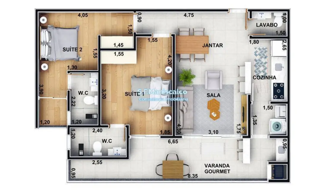 Foto 7 de Apartamento com 2 quartos à venda, 74m2 em Ubatuba - SP