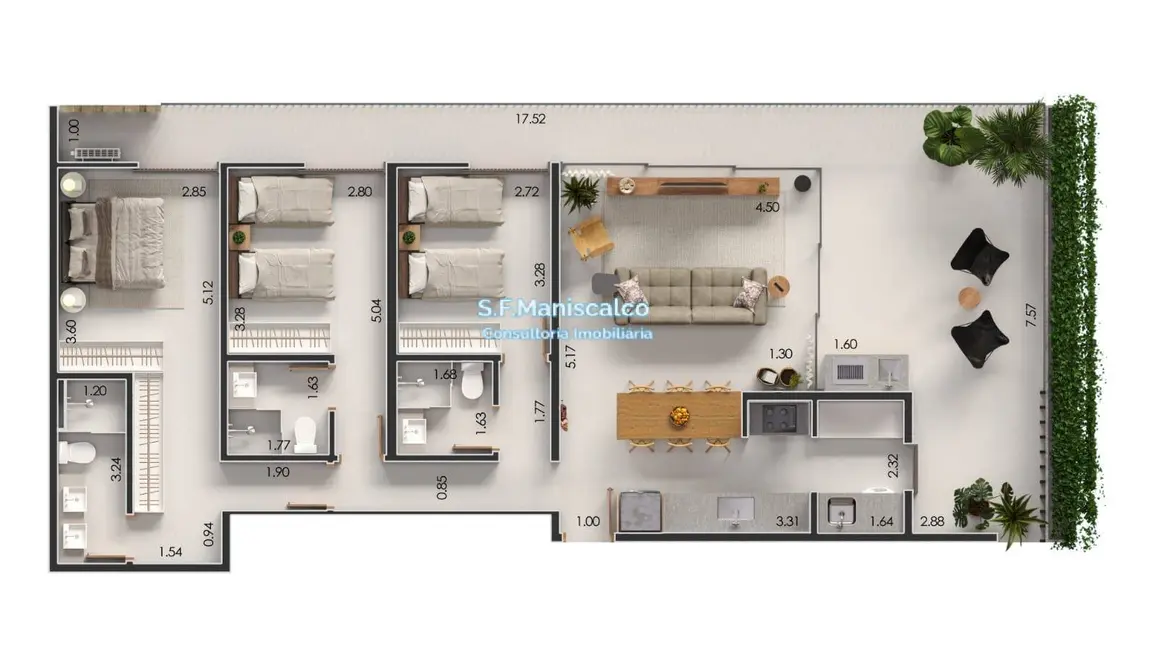 Foto 5 de Apartamento com 2 quartos à venda, 90m2 em Ubatuba - SP