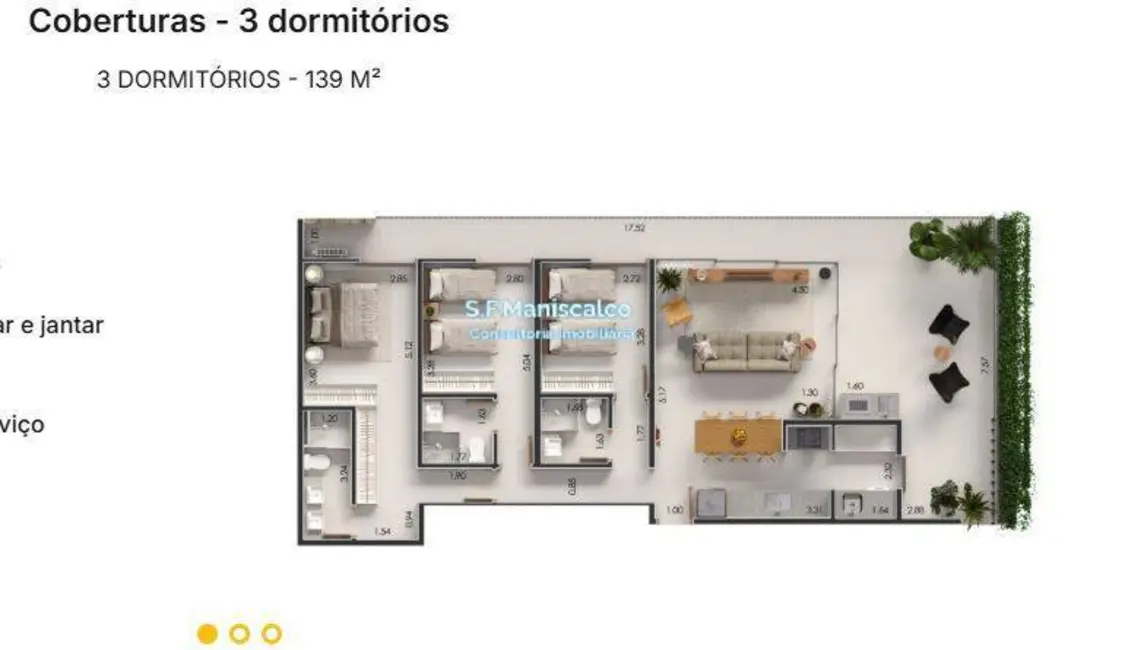 Foto 9 de Apartamento com 3 quartos à venda, 139m2 em Ubatuba - SP
