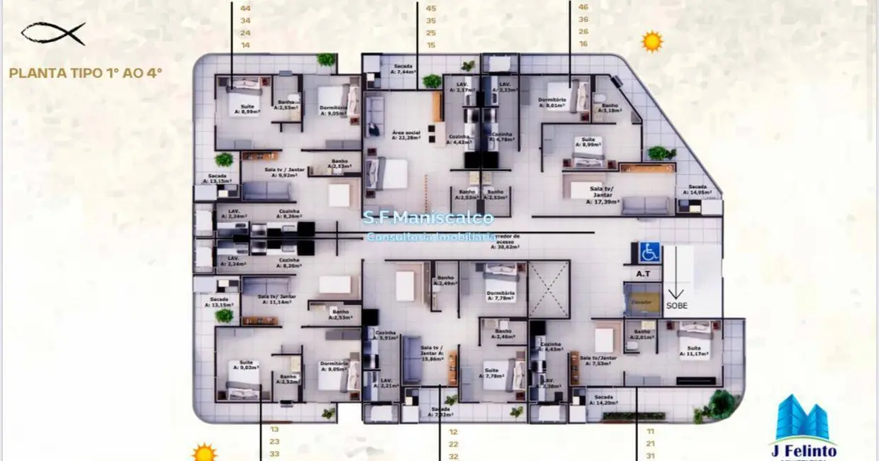 Foto 9 de Apartamento com 2 quartos à venda, 62m2 em Ubatuba - SP