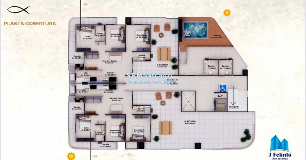 Foto 8 de Apartamento com 2 quartos à venda, 62m2 em Ubatuba - SP