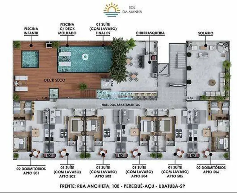Foto 9 de Apartamento com 2 quartos à venda, 54m2 em Ubatuba - SP