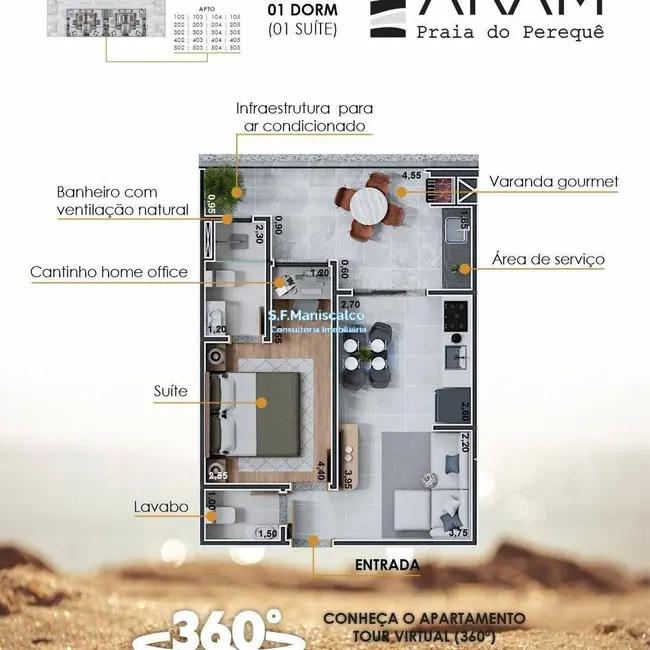 Foto 8 de Apartamento com 2 quartos à venda, 54m2 em Ubatuba - SP