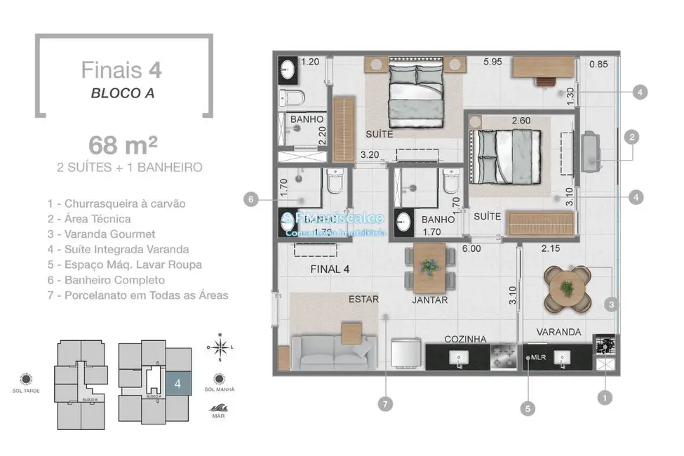 Foto 8 de Apartamento com 2 quartos à venda, 70m2 em Ubatuba - SP