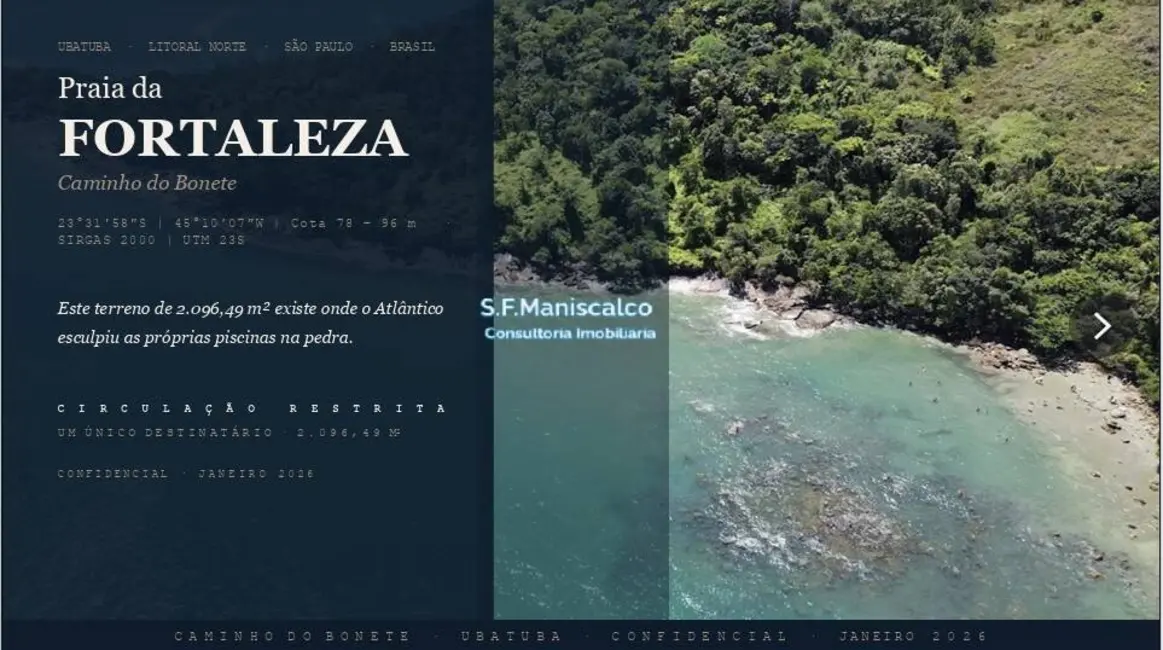 Foto 6 de Terreno / Lote à venda, 2096m2 em Ubatuba - SP